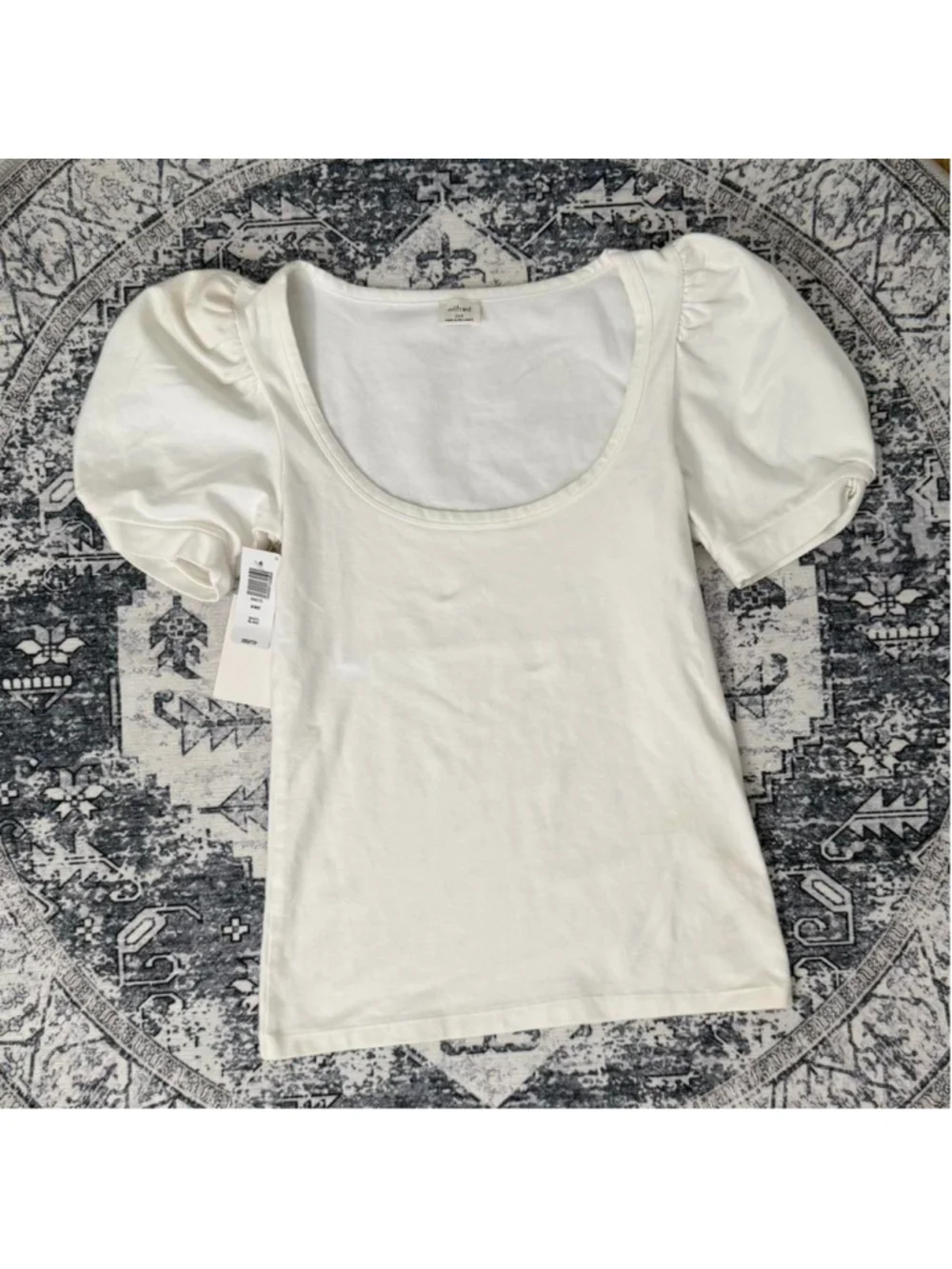 Aritzia Wilfred white puff sleeve top - Size XXS